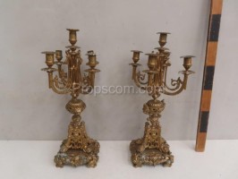 Pair of four-armed candlesticks