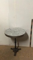 Round table cast iron marble top