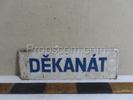 Hinweisschild: Dekanat