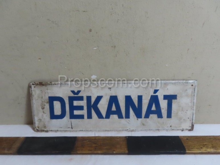 Hinweisschild: Dekanat