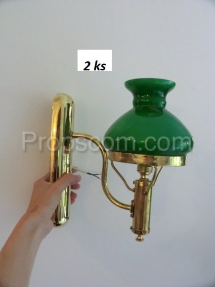 Wall light brass green