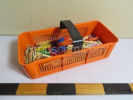 Basket with pegs