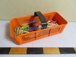 Basket with pegs