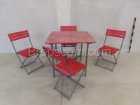 Garden red table