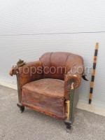 Broken leather chair