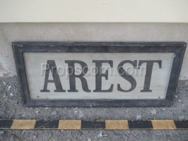 German prison sign