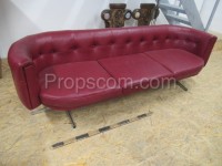 Leather sofa with swivel chairs