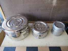 Stainless steel container for sterile material