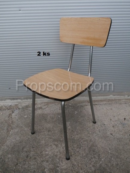 Chairs chrome laminate imitation wood
