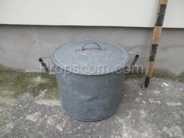 Large tin pot