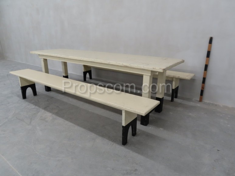 Wooden white-black tables