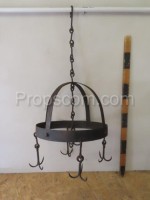 Wrought iron curtains with hooks