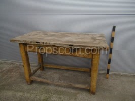 Wooden table with drawers