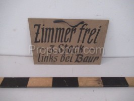 German sign Zimmer frei