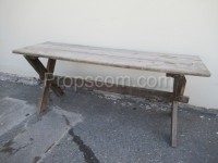 Wooden long table outdoor