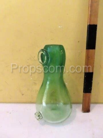 Green glass flask