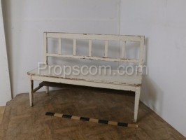 White smaller bench