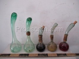 Green glass flask