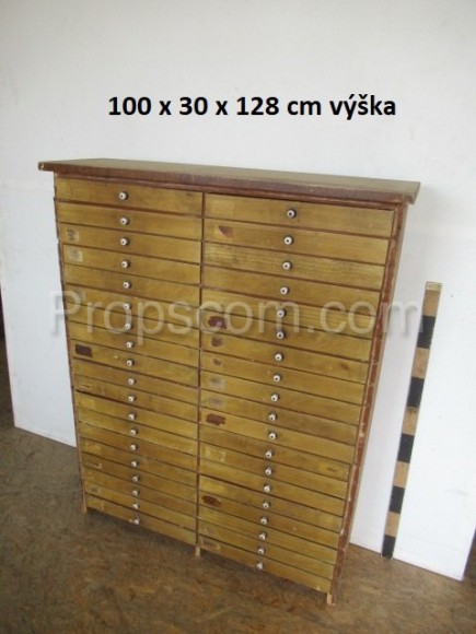 Narrow file cabinet