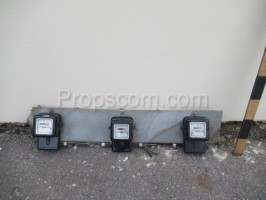 Panel with electricity meters
