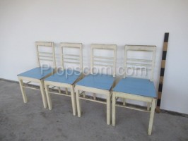 kitchen chairs white-blue
