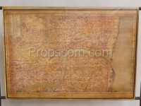 Map in a wooden stand