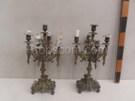 Pair of four-armed candlesticks