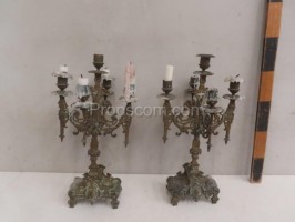 Pair of four-armed candlesticks