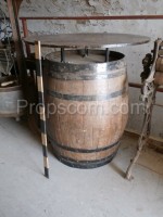 Wooden barrel table