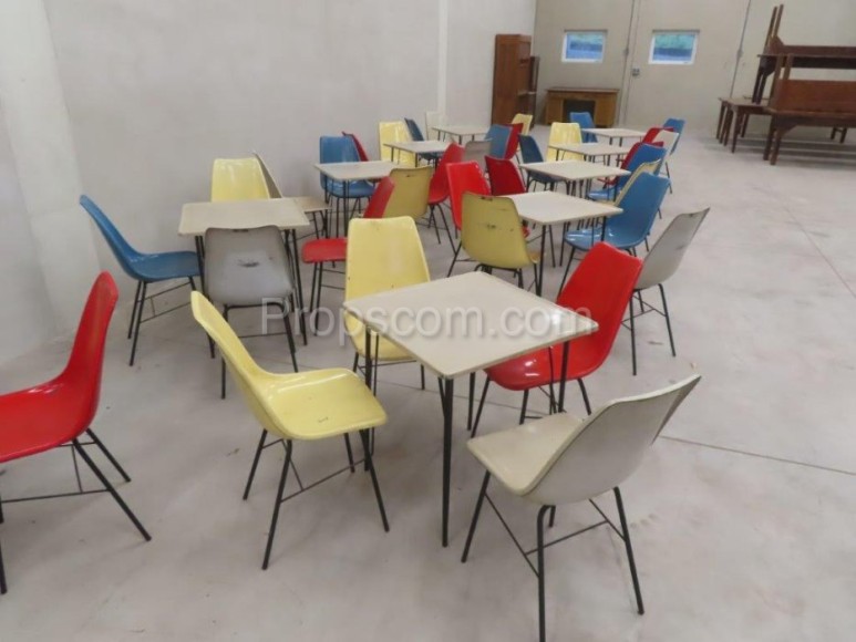 Cafe tables with chairs