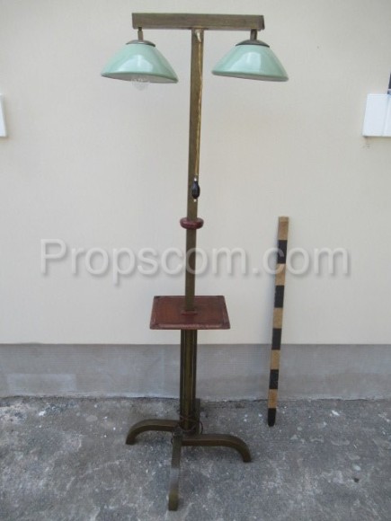 Double lamp wood glass