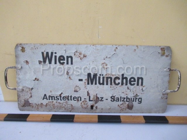 informační cedule: Vien - München
