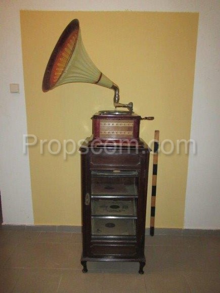 Old gramophone with cabinet