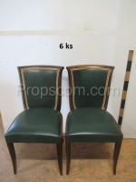 Židle zelená koženka
