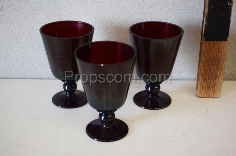 Glasses ruby glass