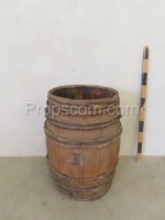 Barrel with bran hoops