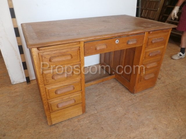 Light wood desk