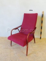 Red bent armchair