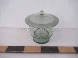 Glass tray with lid