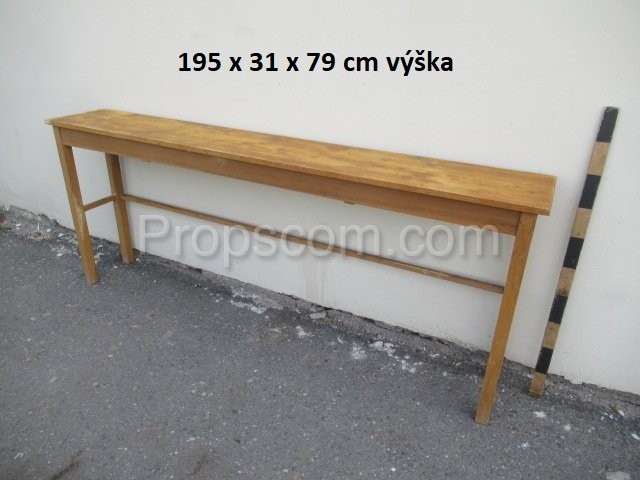 Wooden narrow table