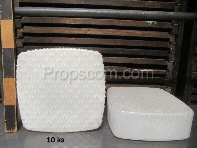 Ceiling lighting square milk glass