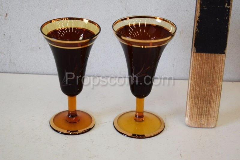 Glasses of liqueur