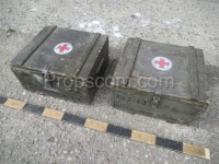 Wooden military box Red Cross