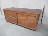 low wooden cabinet
