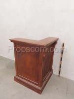 Corner wooden counter