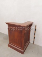 Corner wooden counter