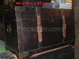 Brass leather suitcase