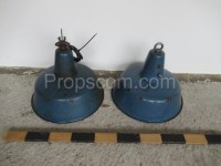 industrial lamp hanging blue enamel