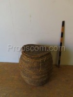 Wicker container with lid