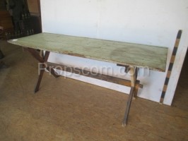 Wooden long table outdoor